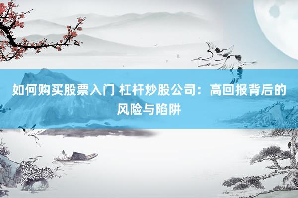 如何购买股票入门 杠杆炒股公司：高回报背后的风险与陷阱
